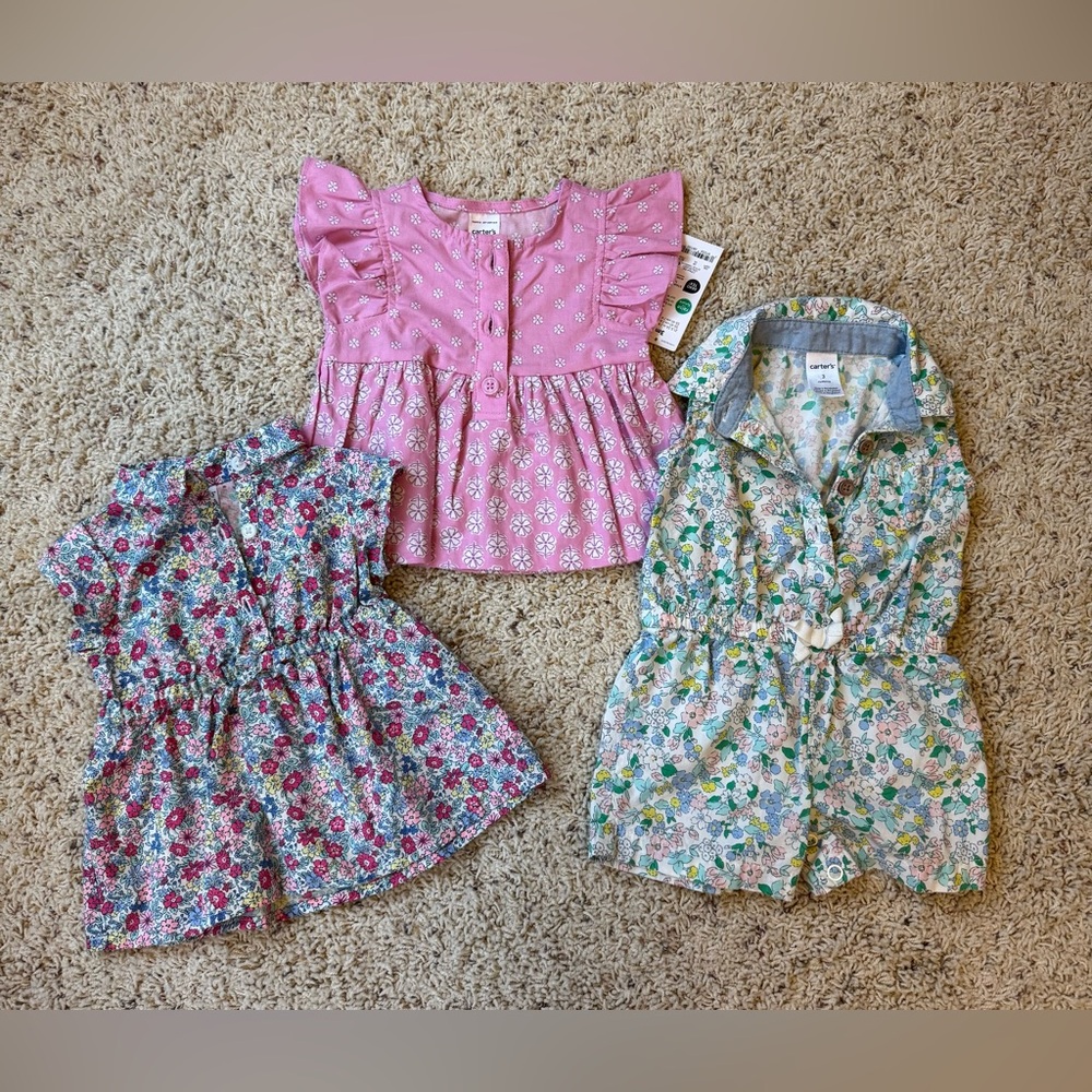 Carter's Multicolor Floral Baby Dresses